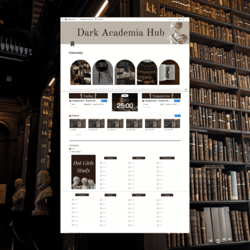 University (Dark Academia) Student Planner